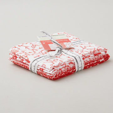 Scarlet Stitch White Fat Quarter Bundle - 5 Piece