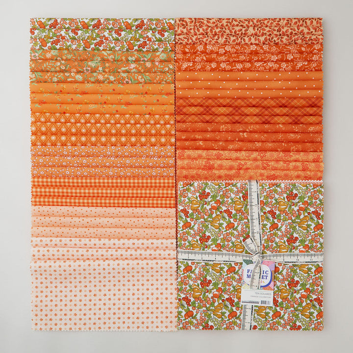 Fabric Market - Orange Ten Squares
