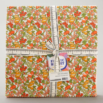 Fabric Market - Orange Ten Squares