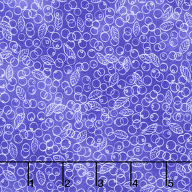 Garden Goodness - Blueberry Linework Blueberry Yardage