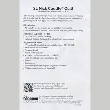 Ol' St. Nick Frame Game Cuddle Quilt Kit