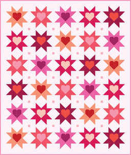Stars and Hearts Free Quilt Pattern by Elise Lea