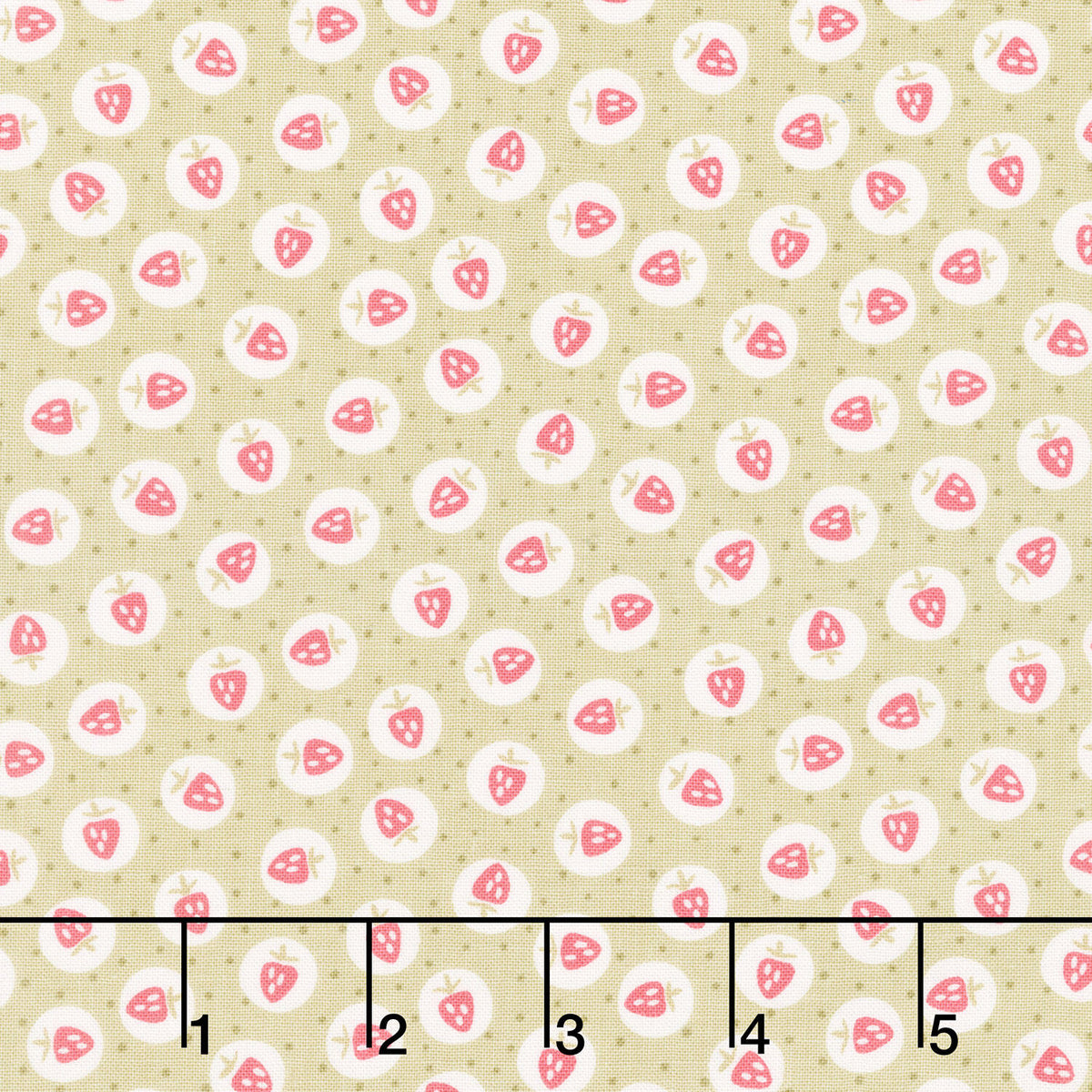 Elizabeth - Strawberry Toss Sage Yardage