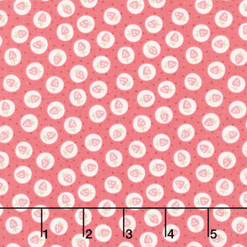 Elizabeth - Strawberry Toss Pomegranate Yardage