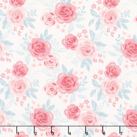 Beautiful Bowquets - Roses Cream Multi Yardage