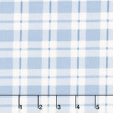 Beautiful Bowquets - Plaid Light Blue Cream Yardage