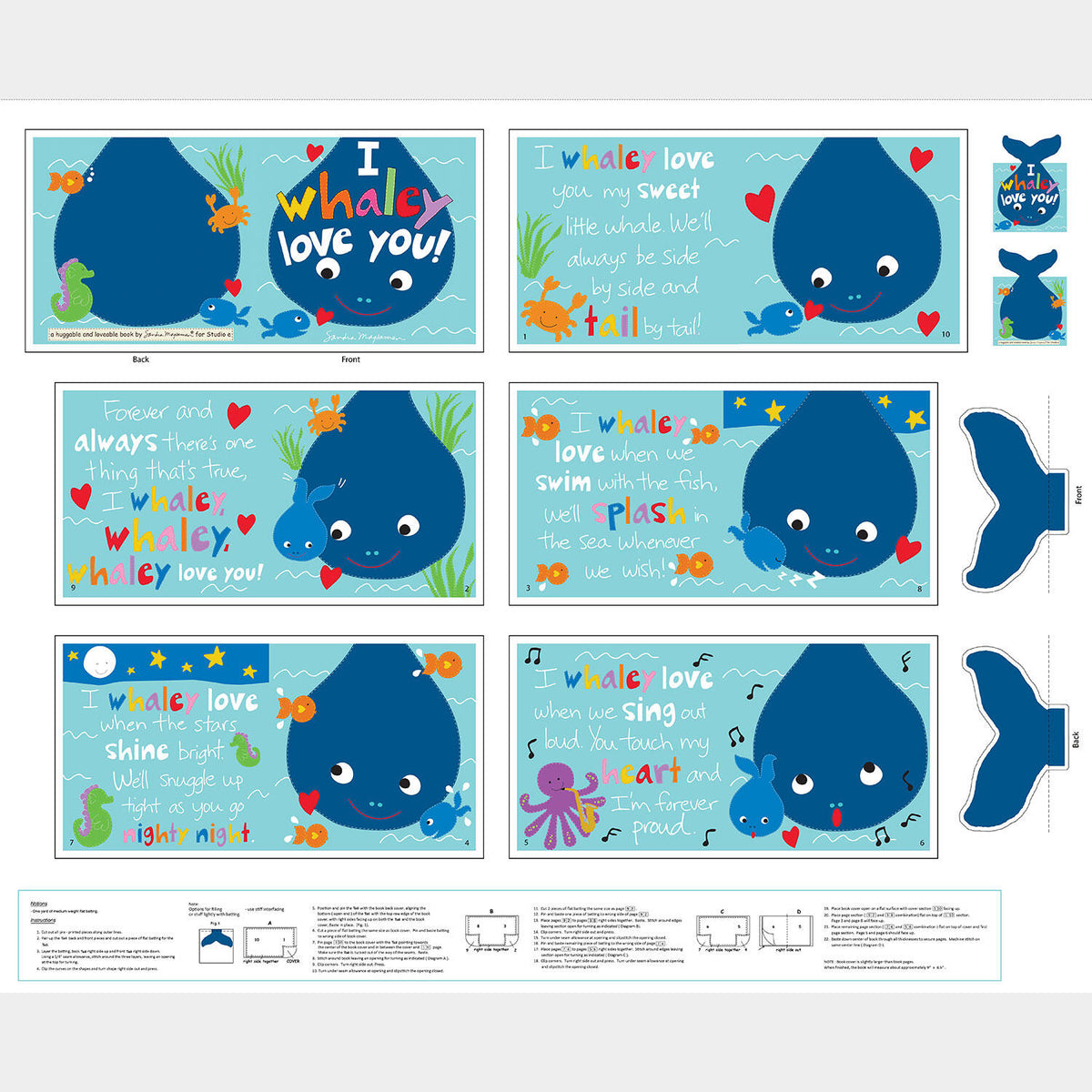 Huggable & Lovable Books - I Whaley Love You! Book Multi Panel