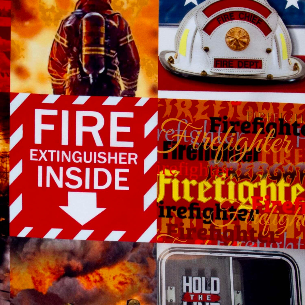 Service & Rescue - Firefighter Cheater Quilt Multi Yardage