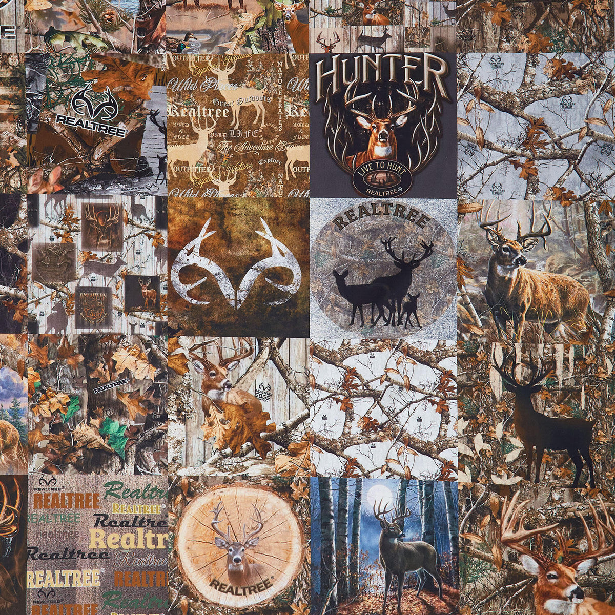 Realtree - Cheater Quilt Brown Yardage