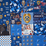 Service & Rescue - Police Dept Cheater Quilt Dark Blue Yardage