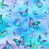 Meadow Bloom - Dreamy Butterflies Multi Digitally Printed Yardage