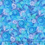 Meadow Bloom - Swirl Patterns Purple Digitally Printed Yardage