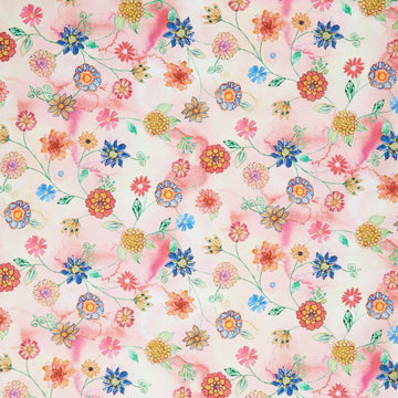 Love Spell - Spaced Floral Vines Love Digitally Printed Yardage