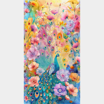 Wild Beauty - Peacock Floral Multi Panel