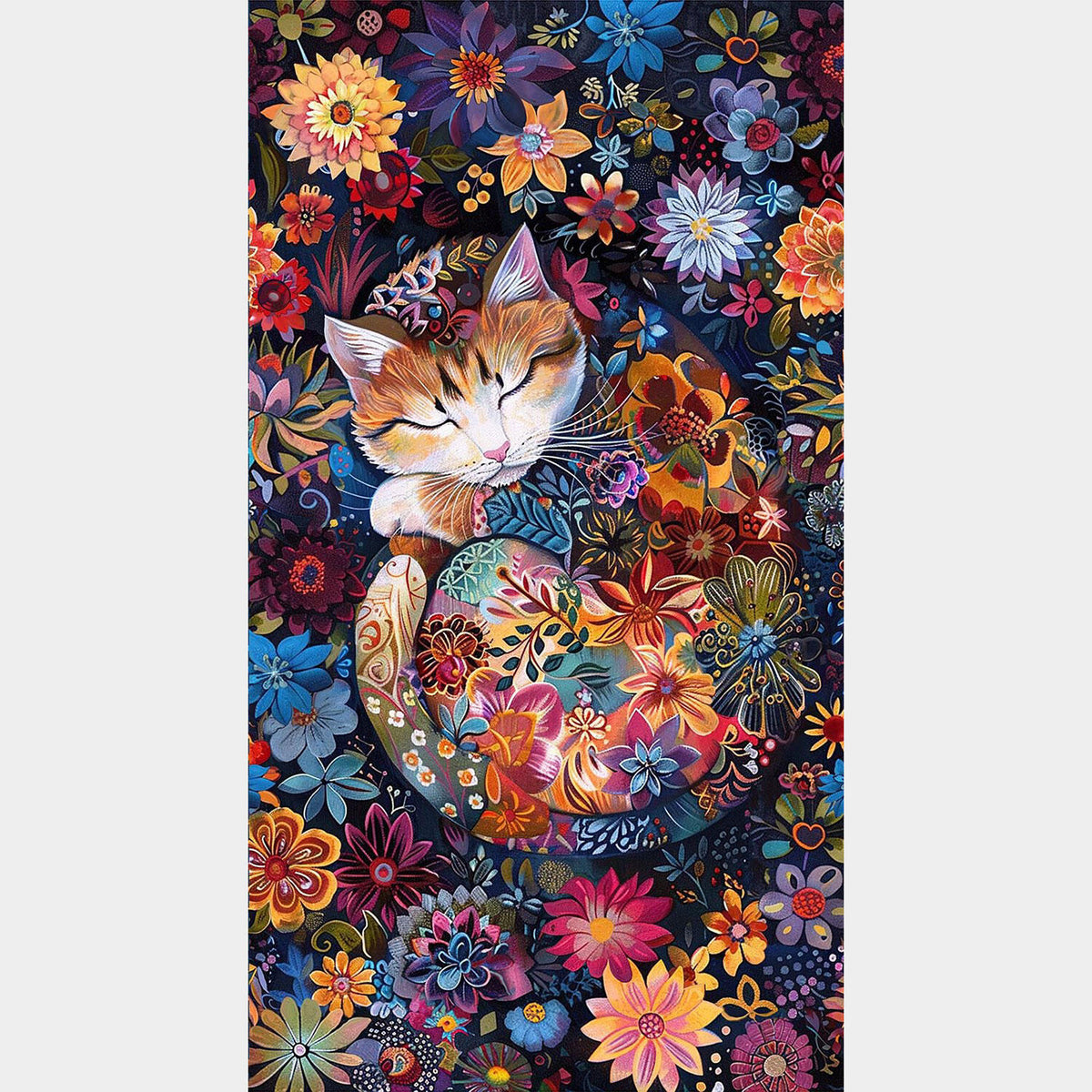 Calico Cat - Cat Black Panel