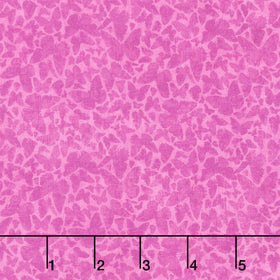 Flight of Fancy - Butterfly Silhouette Magenta Yardage