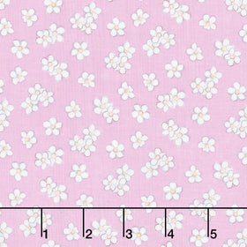 Sweet Honey Bee - White Floral Purple Yardage