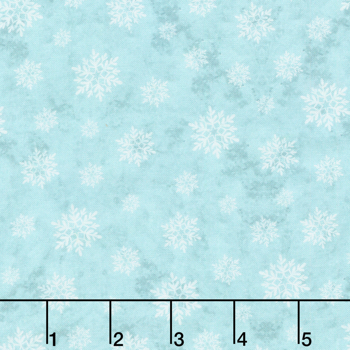Snowy Greetings - Snowflakes Blue Yardage