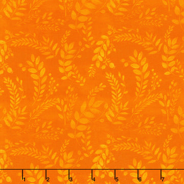 Harvest Delight - Tonal Leaves Dark Gold Yardage