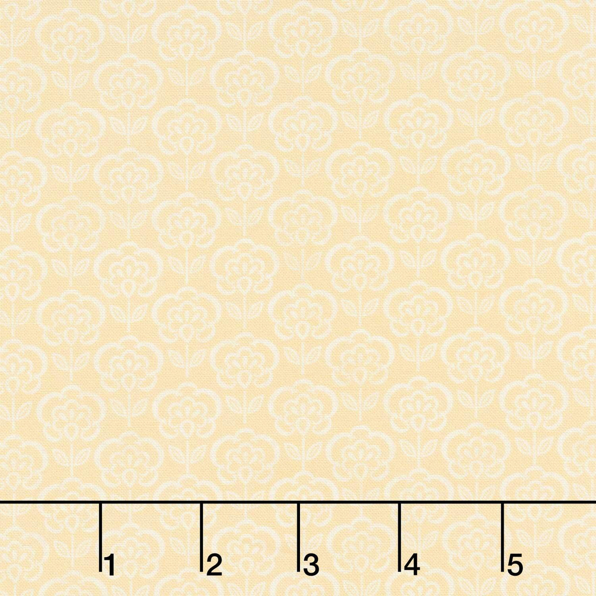 Rooster Reverie - Floral Stamp Golden Yardage