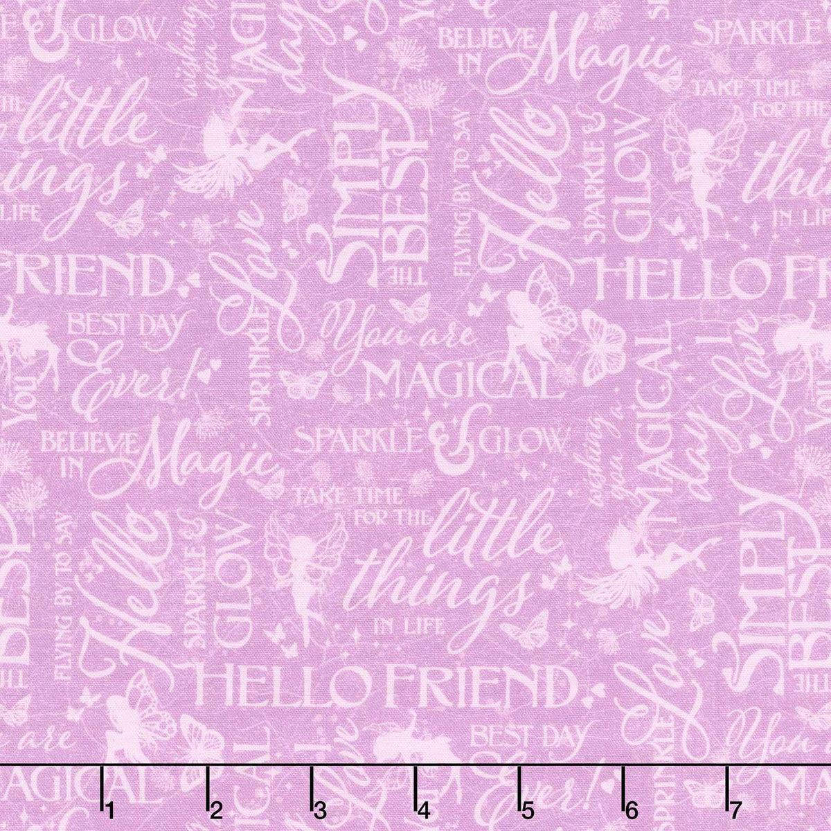 Fairy Boutique - Sparkle & Glow Purple Yardage