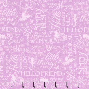 Fairy Boutique - Sparkle & Glow Purple Yardage