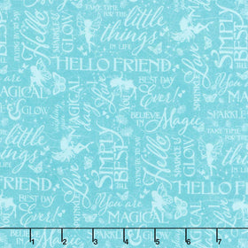Fairy Boutique - Sparkle & Glow Teal Yardage