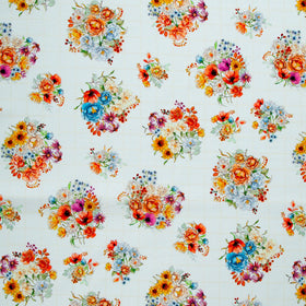 Growing in Color - Bouquets Cream Yardage