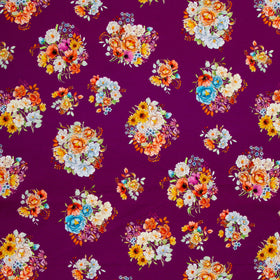 Growing in Color - Bouquets Plum Yardage