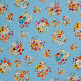 Growing in Color - Bouquets Denim Yardage