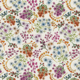 Growing in Color - Small Floral Cream Yardage