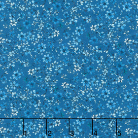 Growing in Color - Tonal Floral Denim Yardage