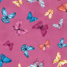 Growing in Color - Butterflies Plum Yardage