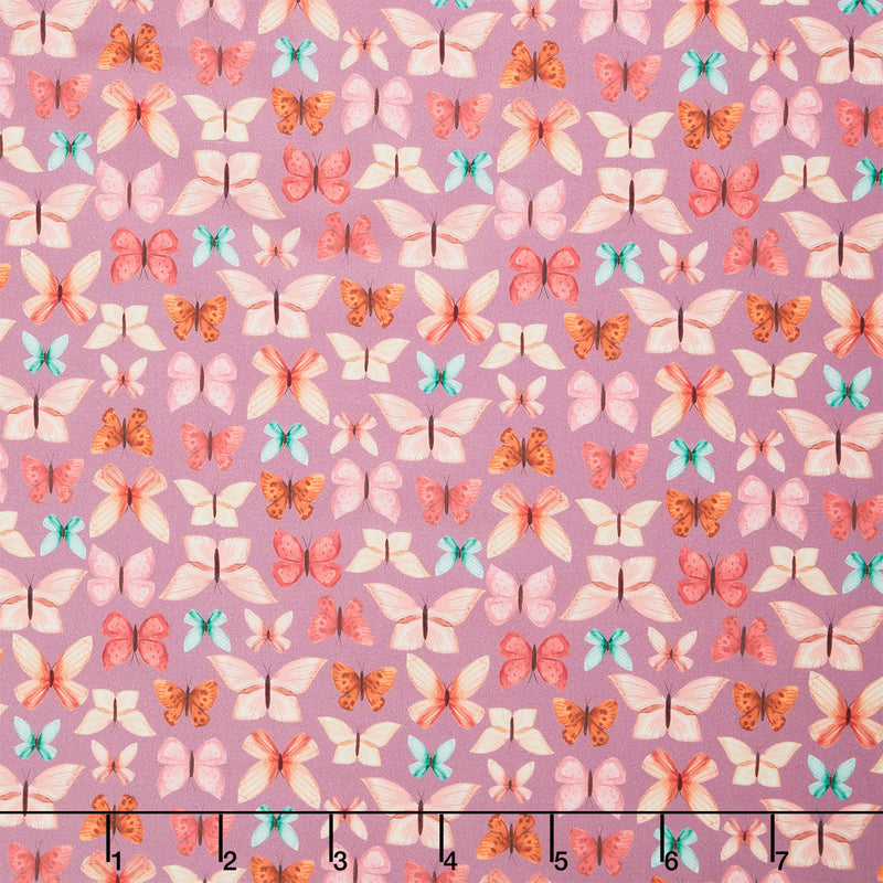 Petal Pixies - Spread Your Wings Purple Yardage