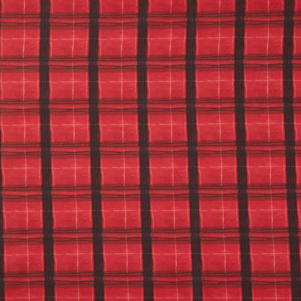 The Plaid One - Window Pane Plaid Carn Red Yardage
