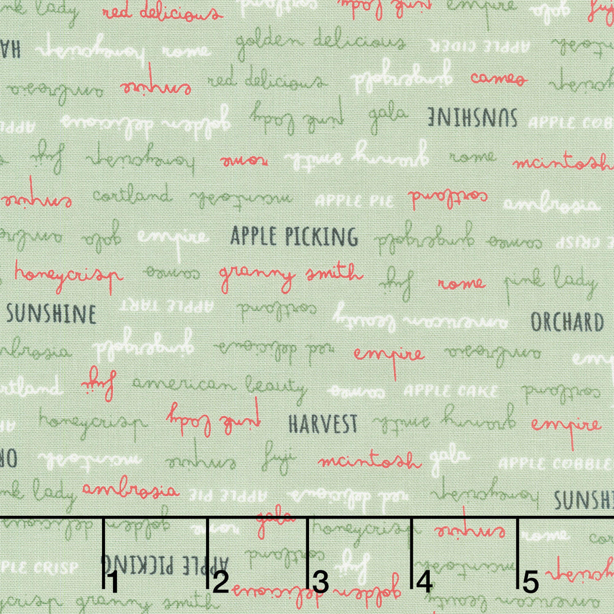 Honeycrisp - Orchard Delights Soft Sage Yardage