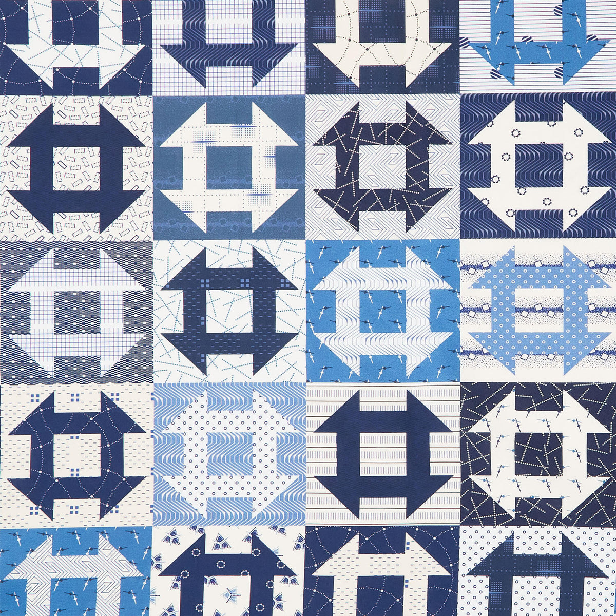 Swatch Book - Churn Dash Cheater Navy Yardage