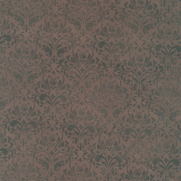 Midnight Hollow - Damask Chocolate Yardage