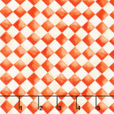Midnight Hollow - Halloween Check Fiery Yardage