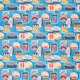 Villa Sol - Tinned Fish Sea Blue Yardage