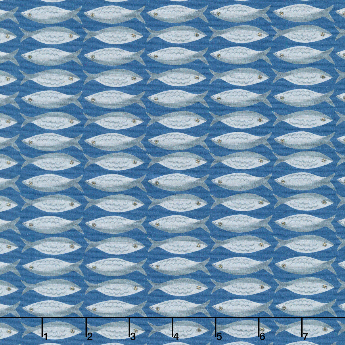Villa Sol - Little Fishies Navy Yardage