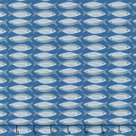 Villa Sol - Little Fishies Navy Yardage