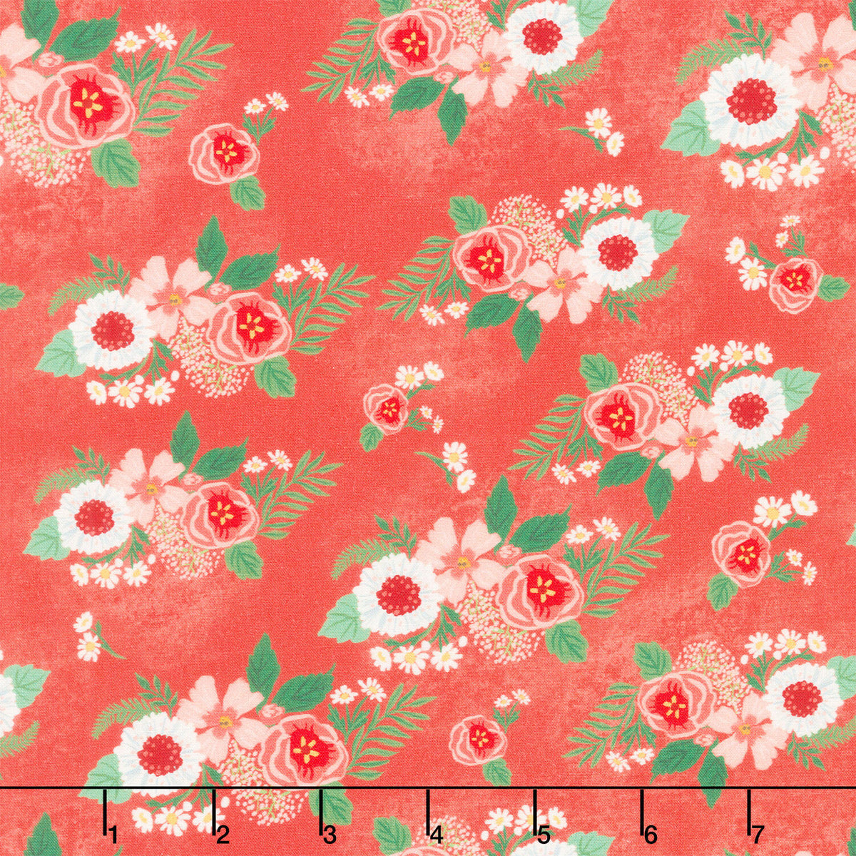 Villa Sol - Floral Bunches Tomato Yardage