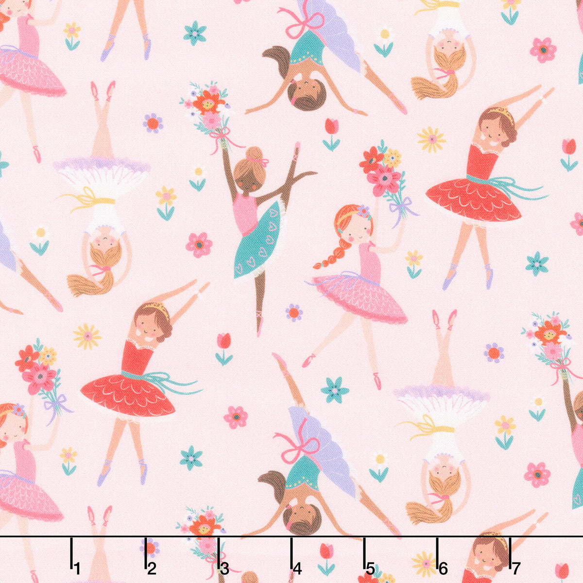 Twirling Tutus - Little Ballerinas Blush Yardage