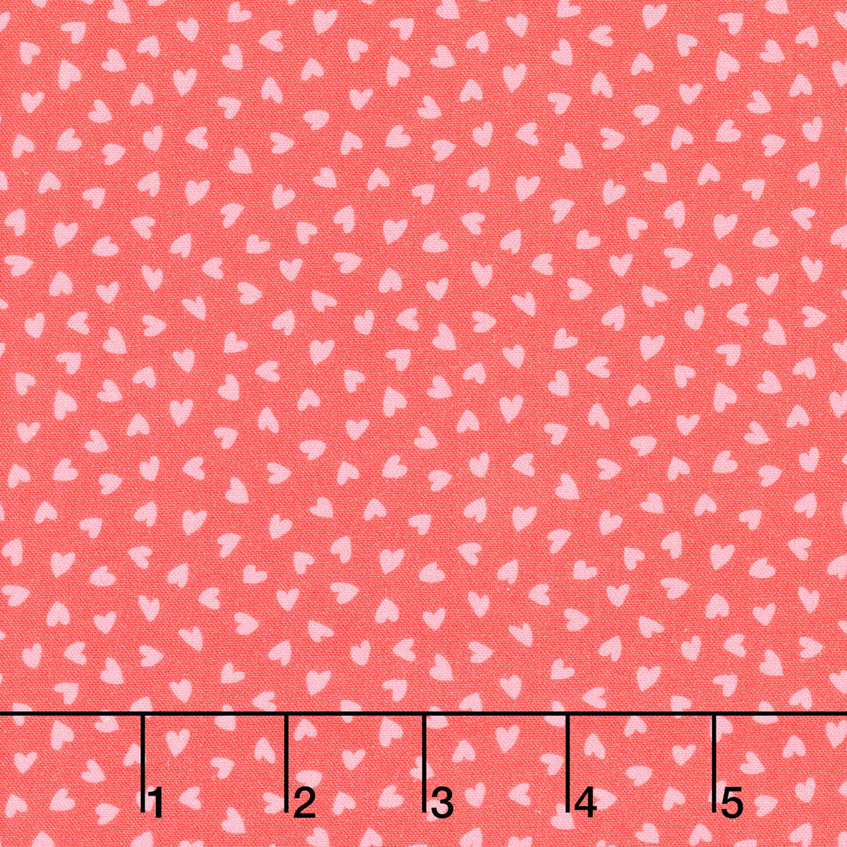 Twirling Tutus - Tiny Hearts Coral Yardage