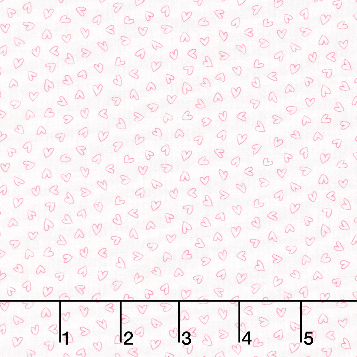 Twirling Tutus - Open Hearts White/Pink Yardage