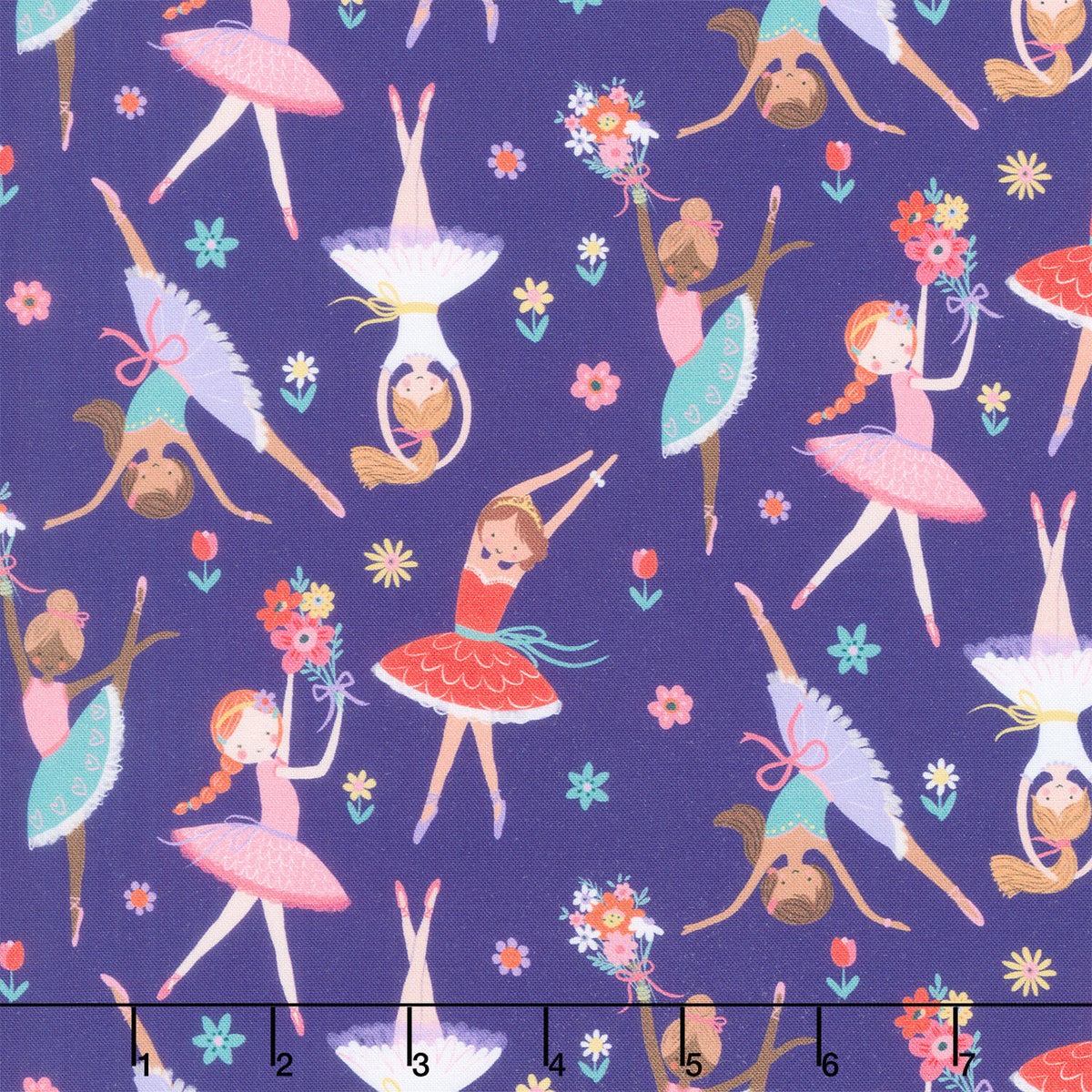 Twirling Tutus - Little Ballerinas Violet Yardage