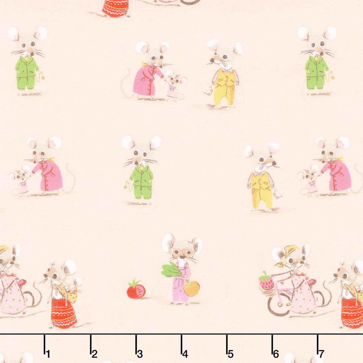 Heather Ross Favorites - Country Mouse / City Mouse Blush Yardage
