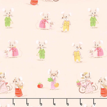 Heather Ross Favorites - Country Mouse / City Mouse Blush Yardage