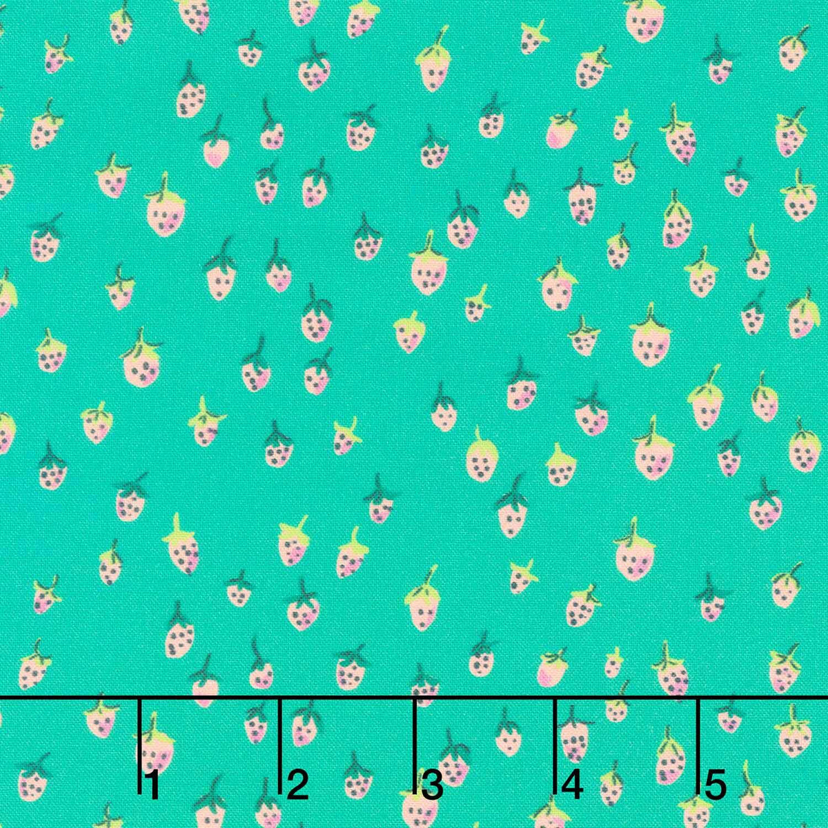 Heather Ross Favorites - Field Strawberries Jade Yardage